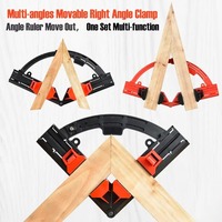 30-90 Degrees Carpentry Auxiliary Fixture Adjustable Right Angle Carpenter's Square Ruler Tool L-Shaped ABS