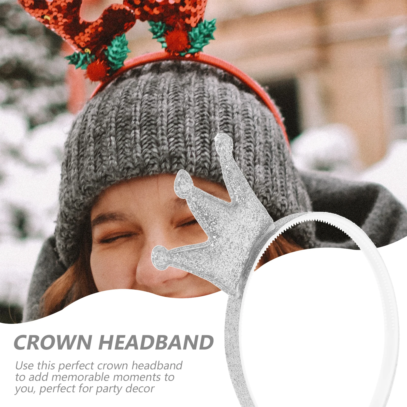 

2 Pcs Golden Headband Headbands Princess Crown Hair Accessories for Girls Little Crowns Glitter Plastic Birthday Child