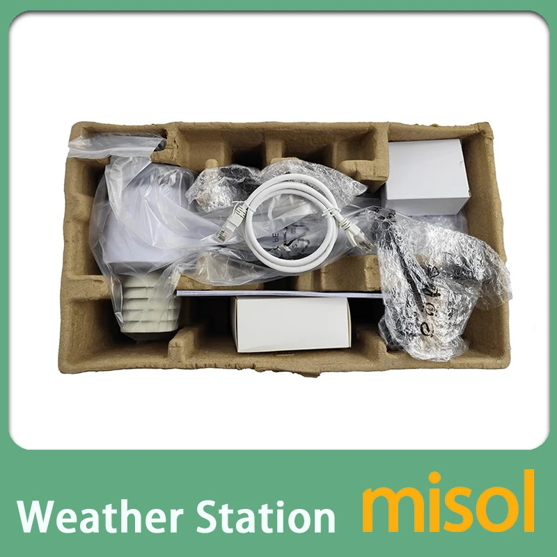 Misol Wetterstation Smart Hub GW2002 WiFi-Gateway Windgeschwindigkeit Windrichtung Regen Temperatur Luftfeuchtigkeit
