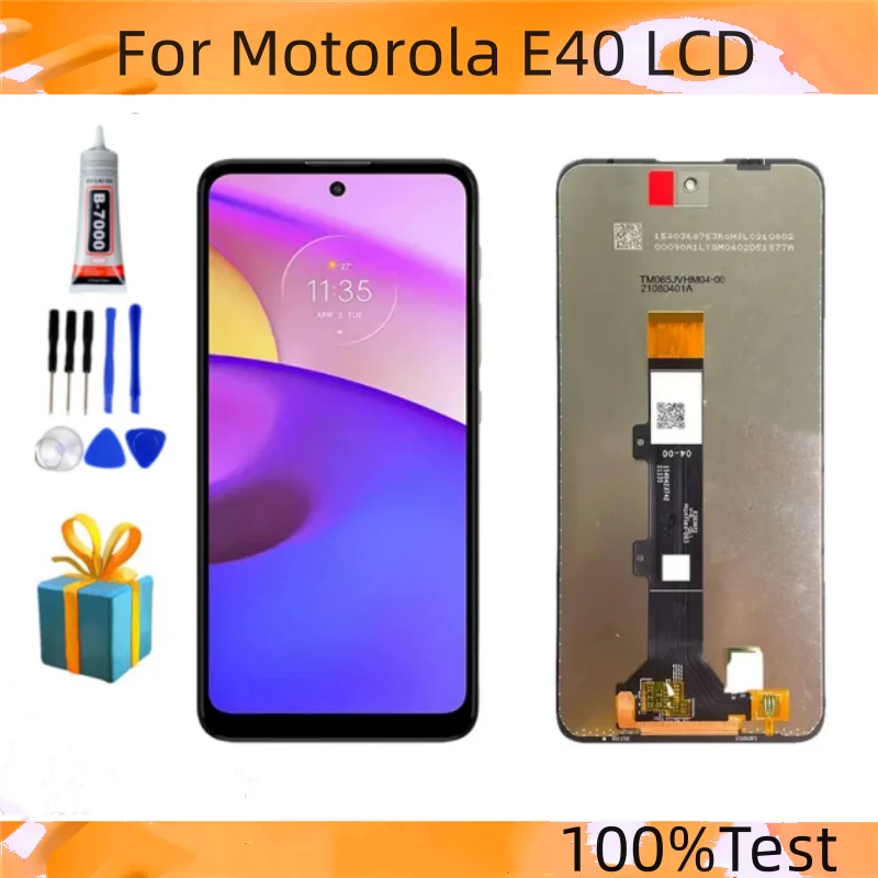 Tested  Original E40  For Motorola Moto E40 LC XT2159-3 XT2159-4 Display Screen with Frame Touch Panel Digitizer Glass Sensor