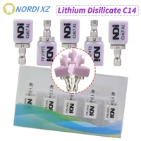 Bloques de disilicato de litio para laboratorio Dental, cubos de cerámica de vidrio C14 NDI para Sirona Cerec CAD/CAM para materiales de incrustación de chapa de corona, 5 uds.