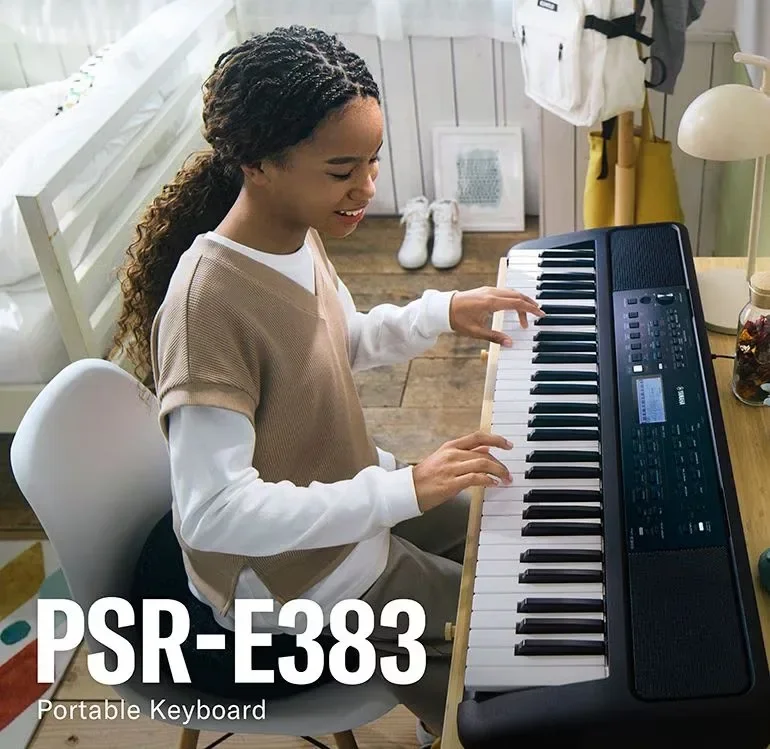 Psr E383 YamahaS 61 Keys Enriches Educates Entertains Empowers Portable Keyboard Electronic Clavier De Piano Musical Instruments