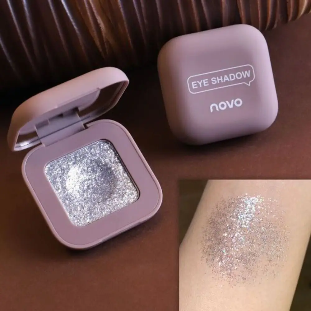 Holographic Bronze Brown Shimmer Eyeshadow Gold Glitter Color Shift Sparkling Cream to Powder Eye Shadow Highlighter