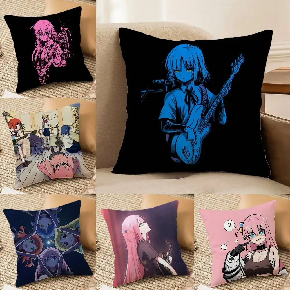 Bocchi the Rock! Pillow Case Anti-dustmite Invisible zipper 