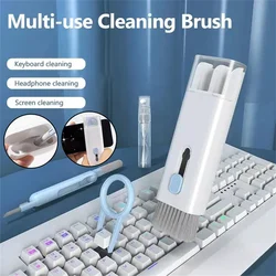 7-in-1 Computer Keyboard Cleaner Brush Kit Earphone Cleaning Pen For Headset iPad Phone Cleaning Tools Cleaner Keycap Puller Kit