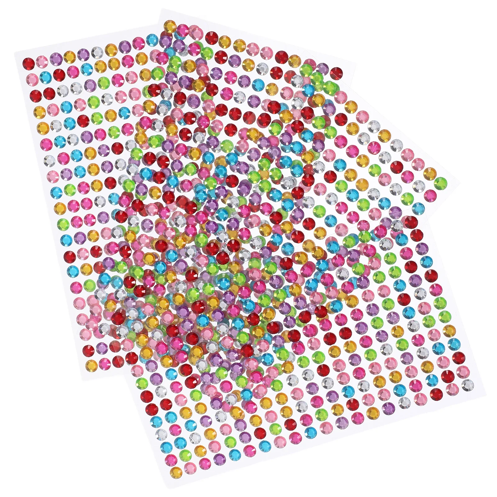 

4 Sheets Acrylic Rhinestone Stickers Round Nail Gems for DIY Phone Case Scrapbook Decoration Face Body Art Craft Sparkle 3D Nail