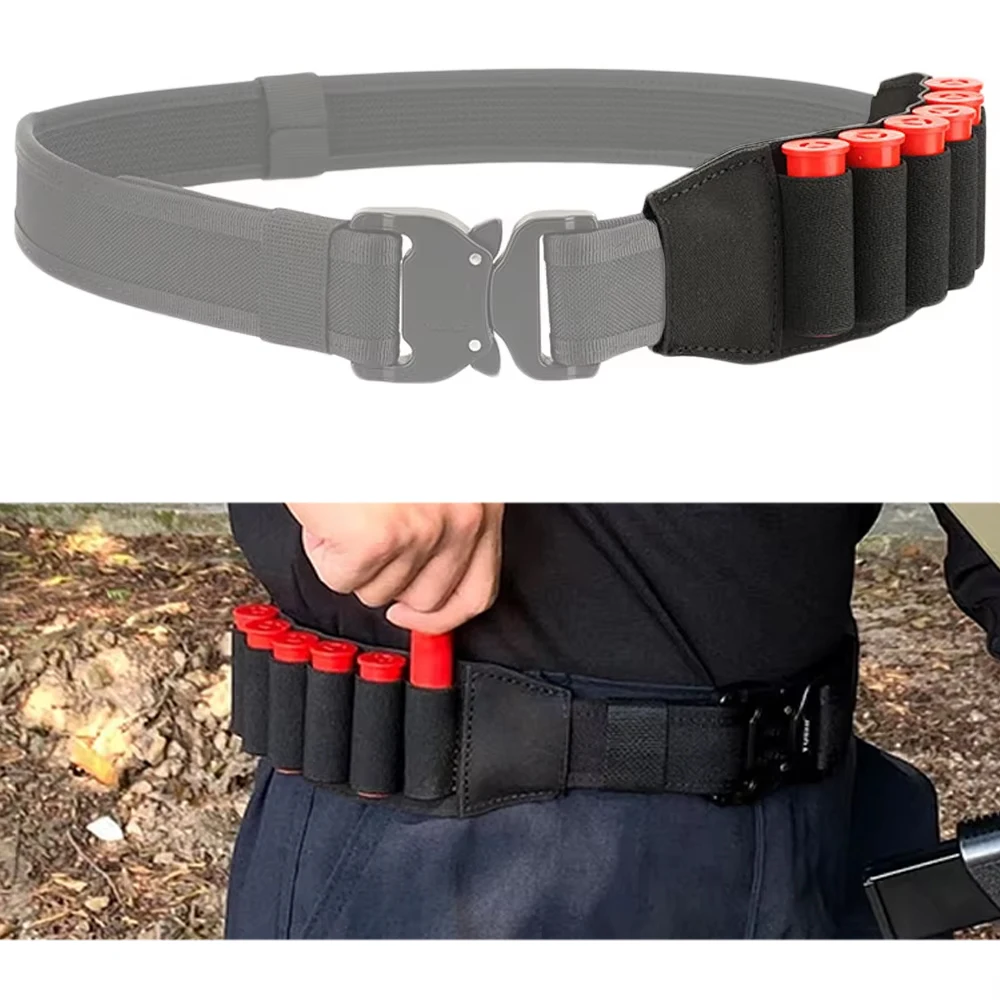 Tactical 500D Nylon 6 Round 12 Gauge Shotgun Ammo Belt storage Bag Shotgun Shell Holder For 38MM Belts Hunting Accessories