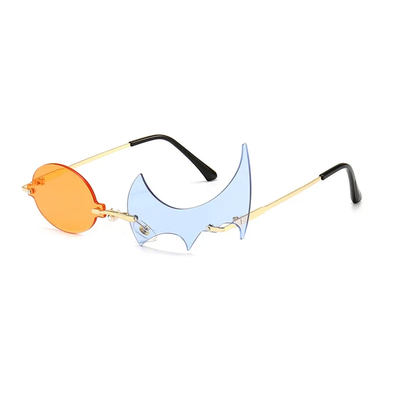 Rimless Flame Shaped Sun Glasses Women\'s Men’s Party Photo Props 4 Pairs Amazon.com: YOJUED Fire Flame Sunglasses Rimless Wave  main image 3