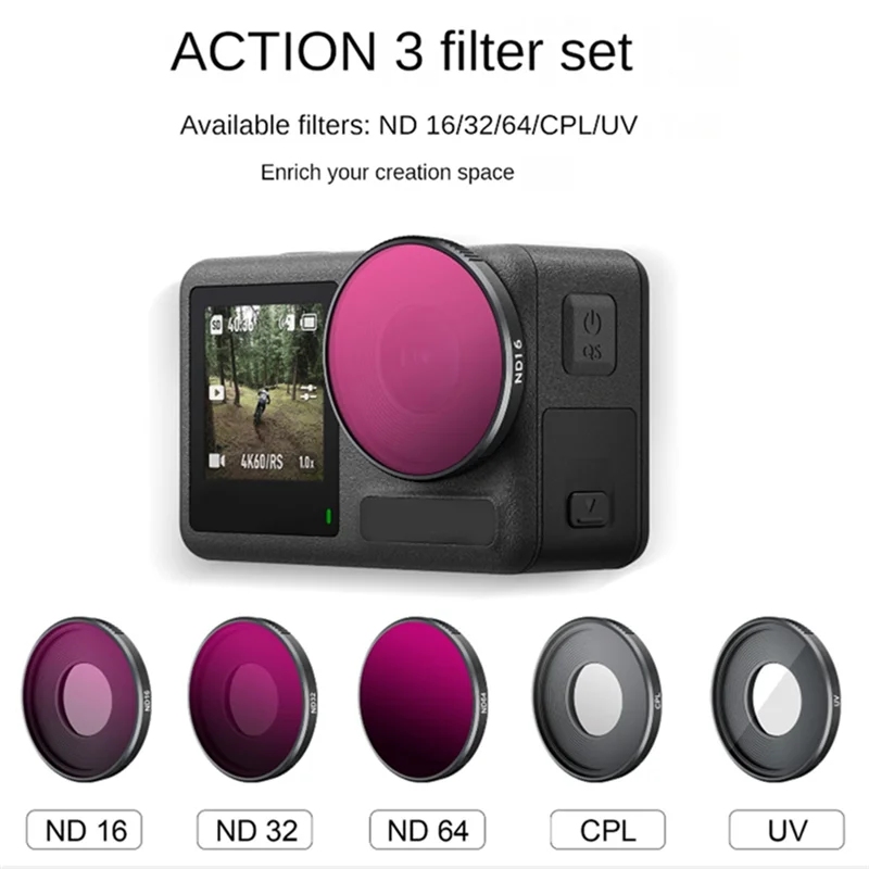 

M86K для спортивной камеры Action3, многофункциональный портативный быстросъемный фильтр, аксессуары, фильтр ND16/32/64/CPL