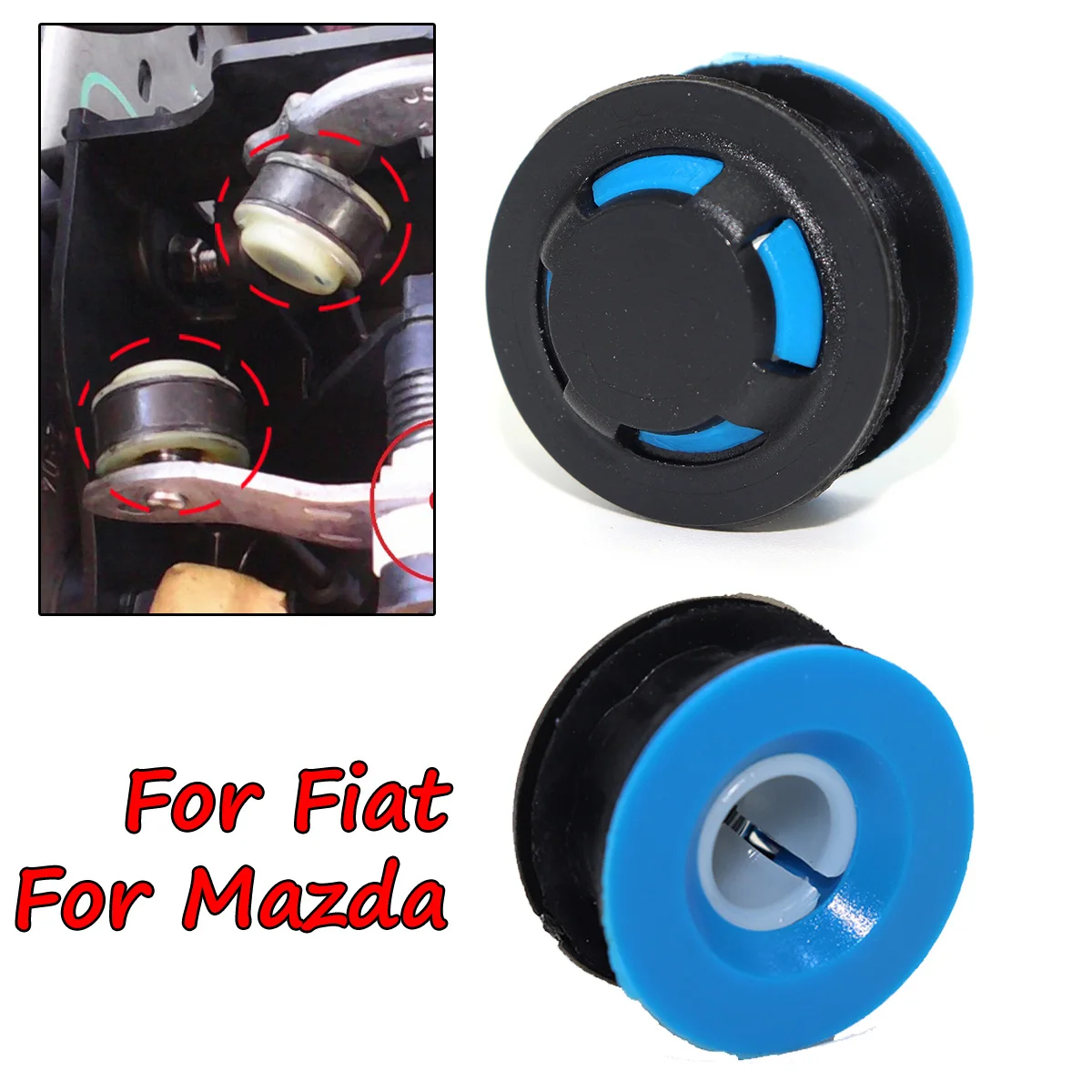 

2Kit MT Gear Shift Cable Linkage End Bushing Gearbox Shifter lever Connector Rod Grommet Repair Kit For Fiat Scudo Mazda 3 BK BL