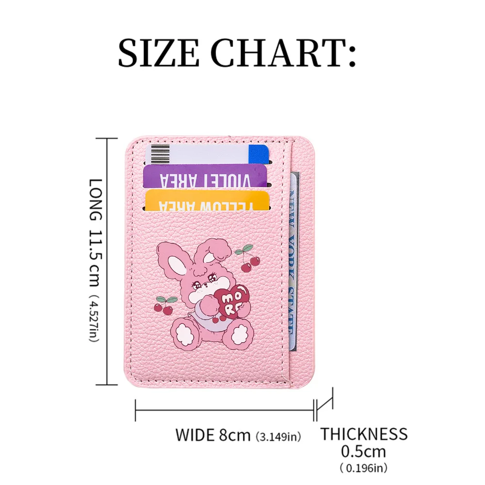 Ladies Mini Credit Card Holder Fashionable Cute Card Sleeve for Girls ID Bank Card Storage Pouch