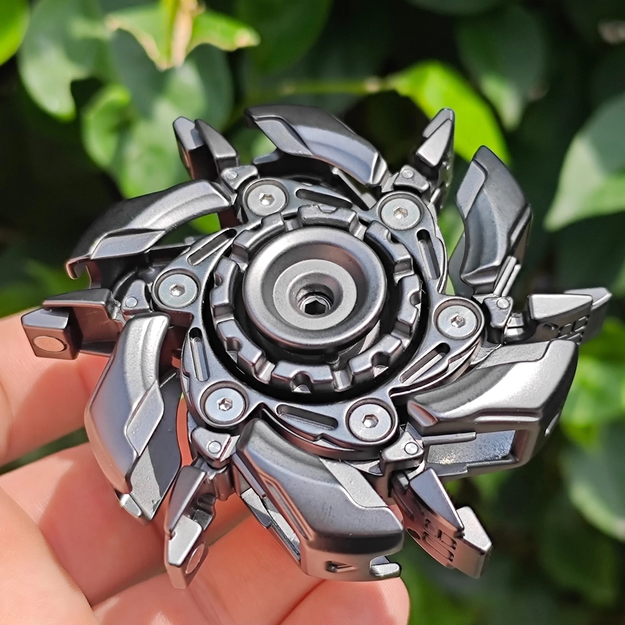 EDC Fidget Sliders Fidget Toys Stressabbau für Erwachsene Magnetisches Metall Fidgety Mood Buster Open Armor Kreisel Fidget Toys – Detail 3