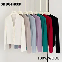 worsted wool v neck cardigan for women spring clothes green sweater top fashion clothes womens knit red coat jacket woman luxury