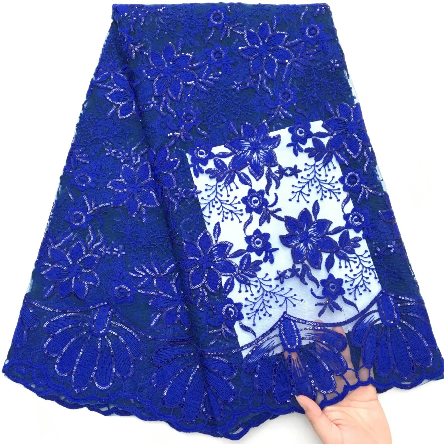 

Африканский тюль, кружевная ткань, 2025 г., вышитая сетка с блестками, высокое качество, 5 ярдов для свадебных платьев и вечерних платьев