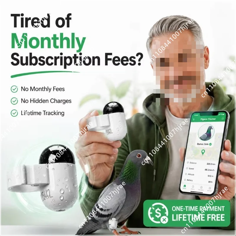 Immediate delivery, no subscription required, 2.2 grams, IP68, no monthly fee, bird locator for locating pigeons