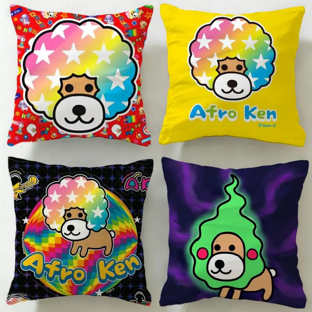 

Чехол для подушки с классическим мультяшным персонажем Афро Кена, мягкий и легко моющийся – универсальный для дивана, кровати, путешествий и офиса