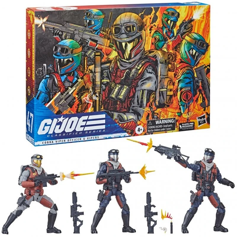 

In Stock HASBRO G.I. Joe Classified Cobra Viper Officer and Vipers 3 Pack Action Figure Model Gift Toy Collection for Kids 6"