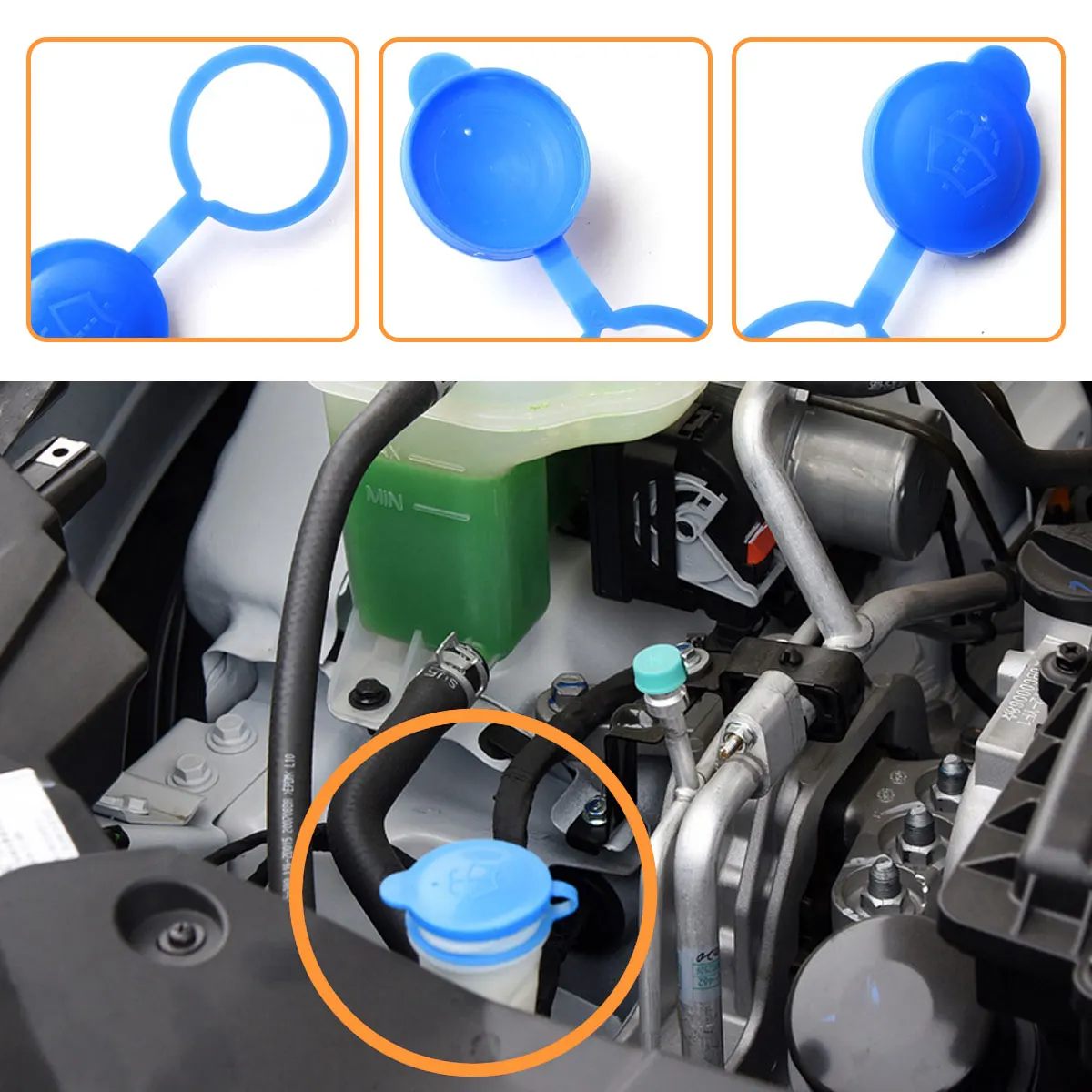 Abdeckkappe für Scheibenwischer-Waschflüssigkeitsbehälter, Autoteile passend für Suzuki Swift MK1 MK2 2004-2017 SX4 2006-2012, 38451-77J00 – Detail 3