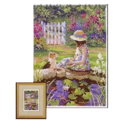 M191213 Homefun Cross Stitch Kits Package Greeting Needlework Counted Kits New Style Joy Sunday Kits Embroidery Cross-stitch Set