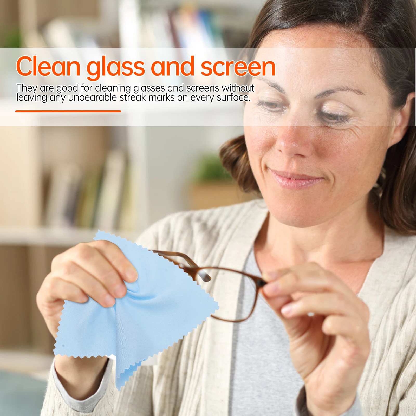 

25Pcs Cleaning Cloth Eyeglasses Microfiber Soft Reusable Quick Drying Lint Free Cleaning Microfiber Cloths for Lens Screen