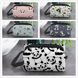 Panda Pattern Design Cosmetic Bag Women's Fashion Large Capacity Skin Care Box Printed Storage Toiletries Cosmetic Bag