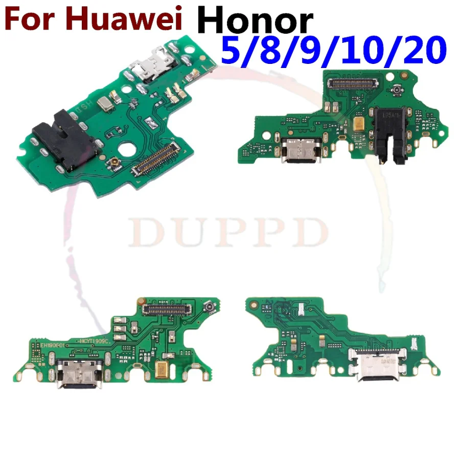 USB Charging Port Dock Charger Plug Connector Board Flex Cable For Huawei Honor 20 5A 5C 10 9X 8X Max Play 8C 8S 8 9 Lite 9S 9i