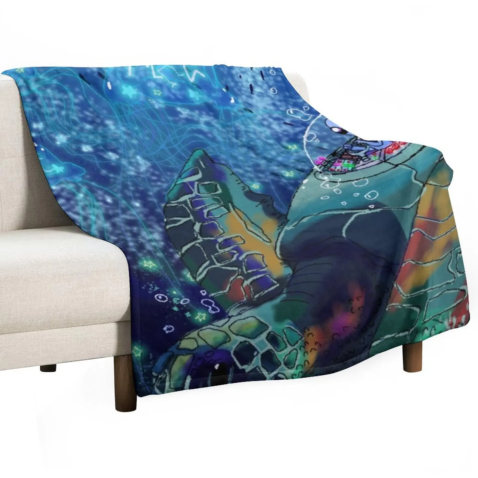 

Ocean UFO Throw Blanket Furrys for winter warm for winter Luxury Brand Blankets