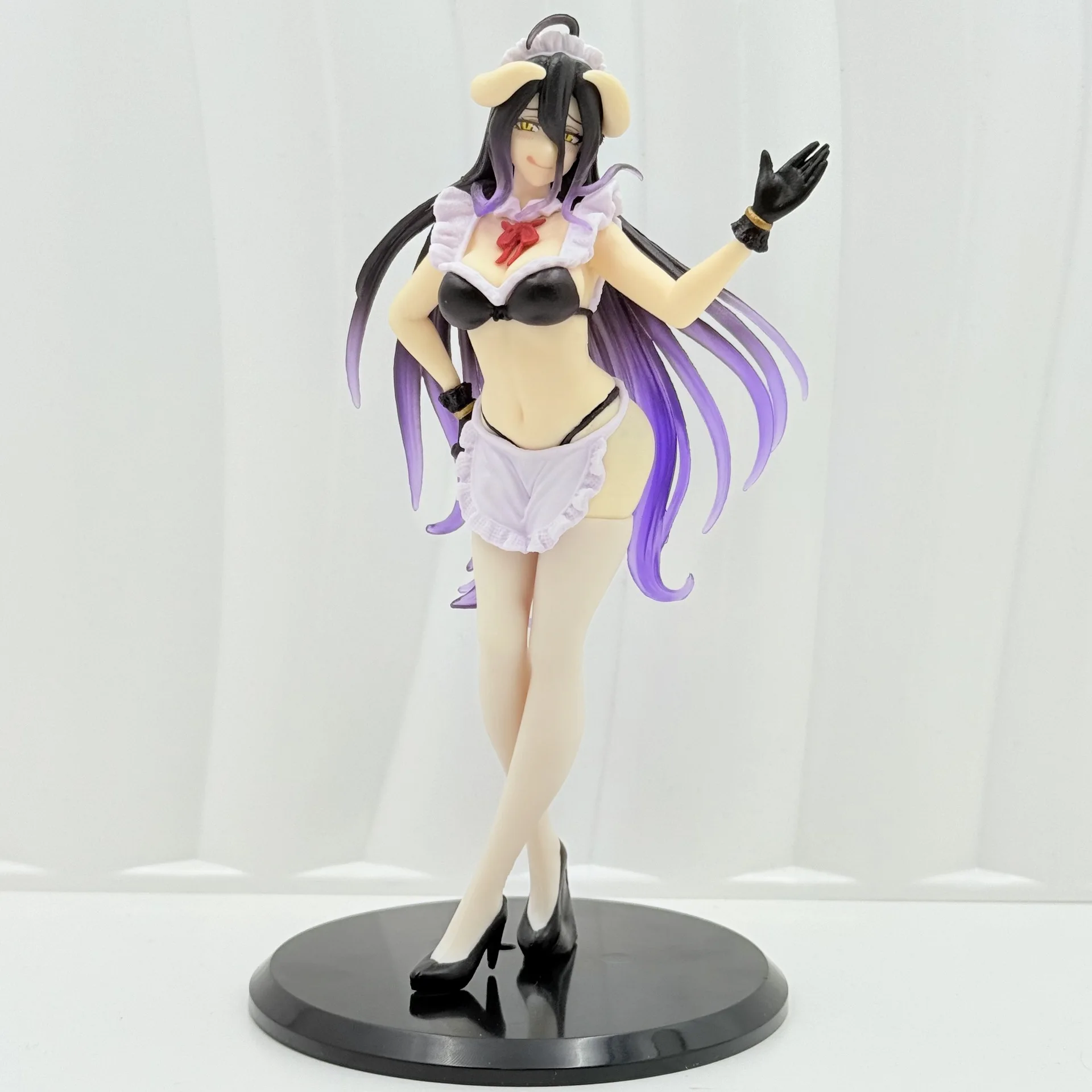 20 cm Cameriera Albedo Action Figure Sexy Anime Figura Modello Modello bidimensionale Ornamenti da tavolo Regali Bambole da collezione