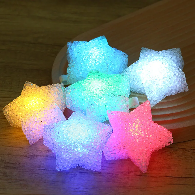 8cm Funny Glowing Handheld Star Flash Light LED Props Children\'s Performance Cheer Luminous Toy Party Decoration Glow Party