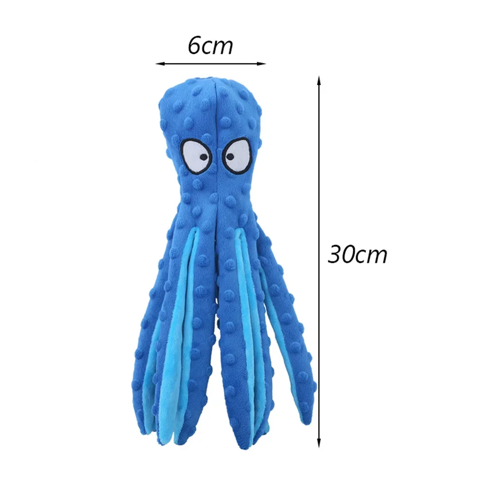 Octopus Shape Plush Puppy Dog Chew Toy No Stuffed Ring Paper Pet Squeaky Toys for Small Medium Dogs Play Games mascotas Products