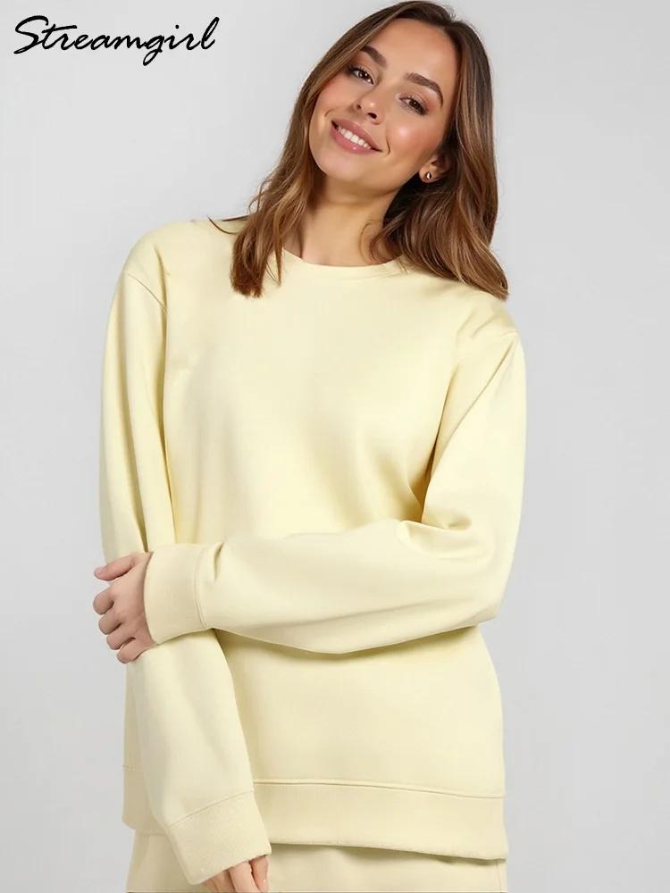 

Tracksuit Set Women Autumn Sports Suit Oversize Brown Sweatshirts And Sweatpants Set 2 Piece Pant Sets For Women Fall Outfits