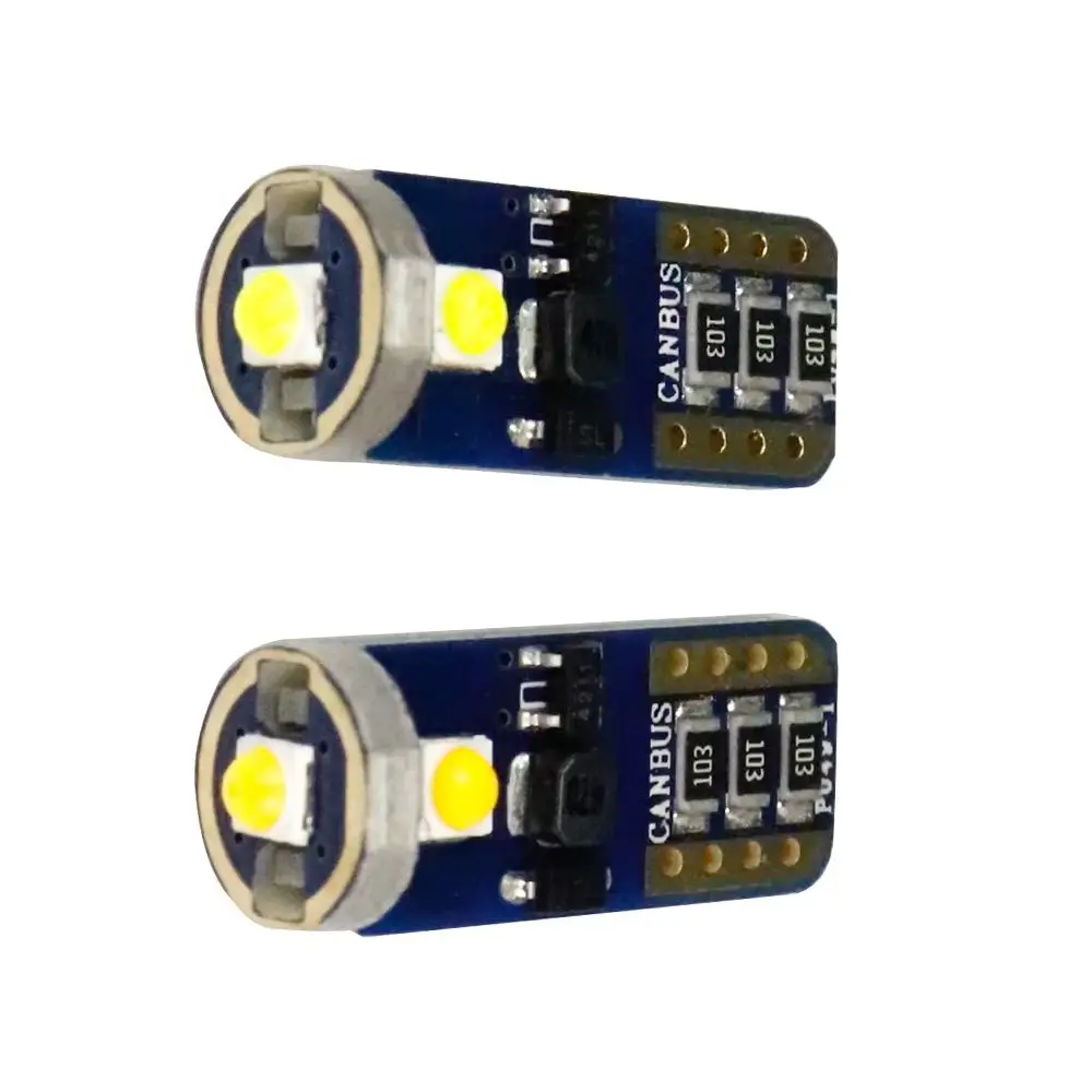 100pcs T10 W5W Led 194 168 Canbus 3030 3 SMD Turn Signal Dome Map Reading Lights Clearance Trunk Lamp White Yellow Red DC 12V