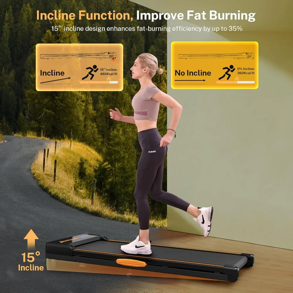 Walking Pad Treadmill with Incline, Under Desk Treadmills, Portable Treadmill for Home Office, Walking Pad 4 in 1 Treadmill