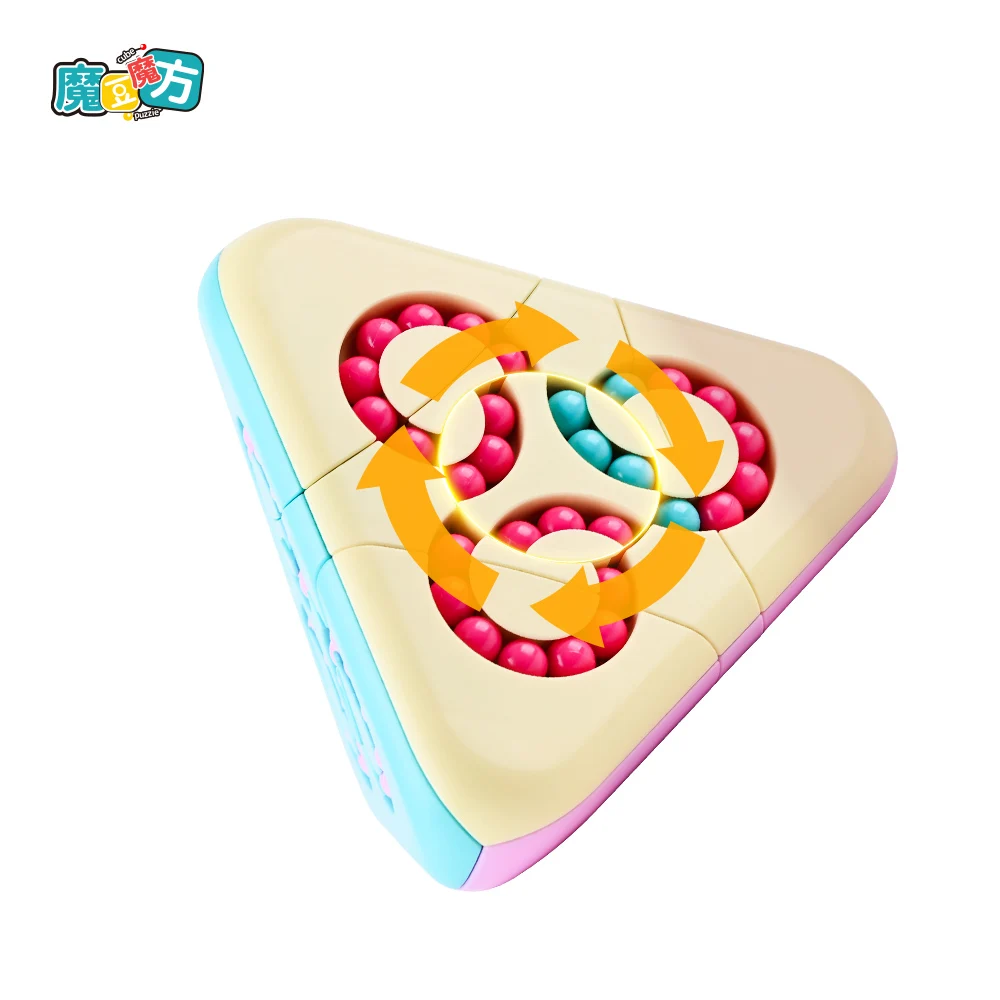 2025 nova pirâmide de feijão mágico cubo mágico rotação de dedo cubo mágico alienígena quebra-cabeça educacional crianças brinquedos magico cubo