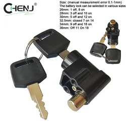 1 Pcs Electric Bicycle E-bike Electric Battery Box Lock Front Lock Big Head Lock Electric Vehicle Anti-theft Lock Battery Lock