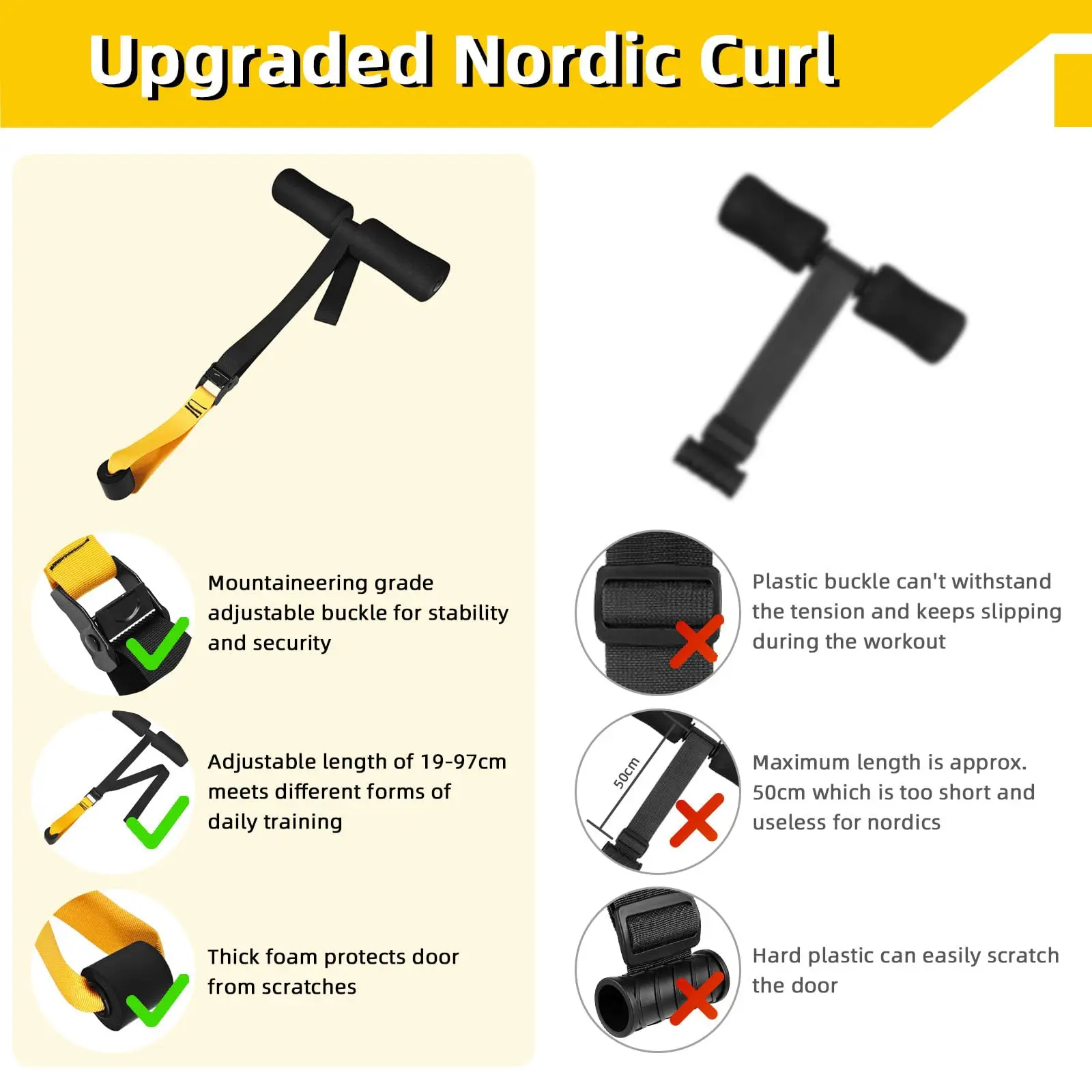 حزام تجعيد أوتار الركبة الشمالية، مناسب لتدريب الساق والبطن والظهر، محمول، ملحقات اللياقة البدنية الرياضية