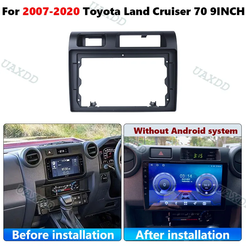 FOR 2007-2020 TOYOTA LAND CRUISER 70 9INCH Car DVD MP5 Video Dashboard Audio Multimedia Frame Panel Player Cable Harness CANBUS