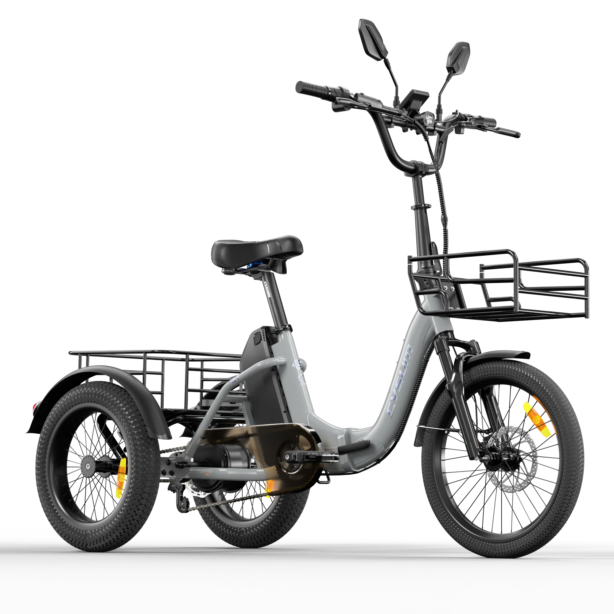 Electric Tricycle 750W Motor 48V 20AH Remover Lithium Battery Foldable 3 Wheel Electric Bike 16 Inch Fat Tire 100km Ebike