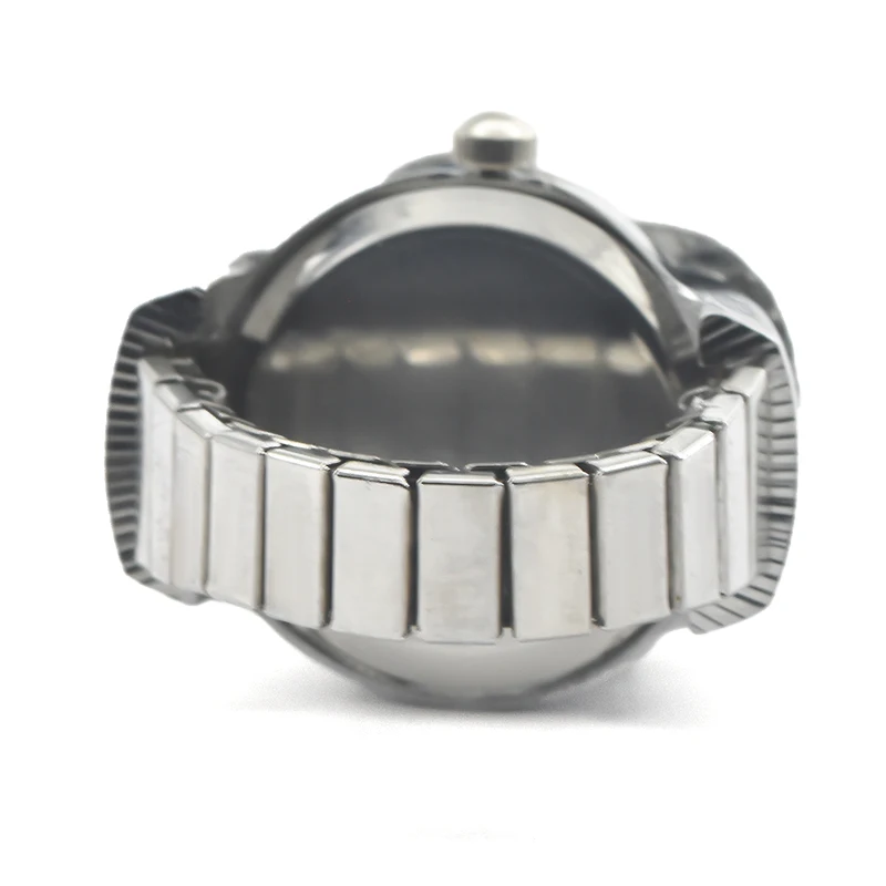 Reloj con anillo de cuarzo con personalidad, esfera Circular de aleación, Unisex, regalo de Navidad, divertido, con calavera creativa