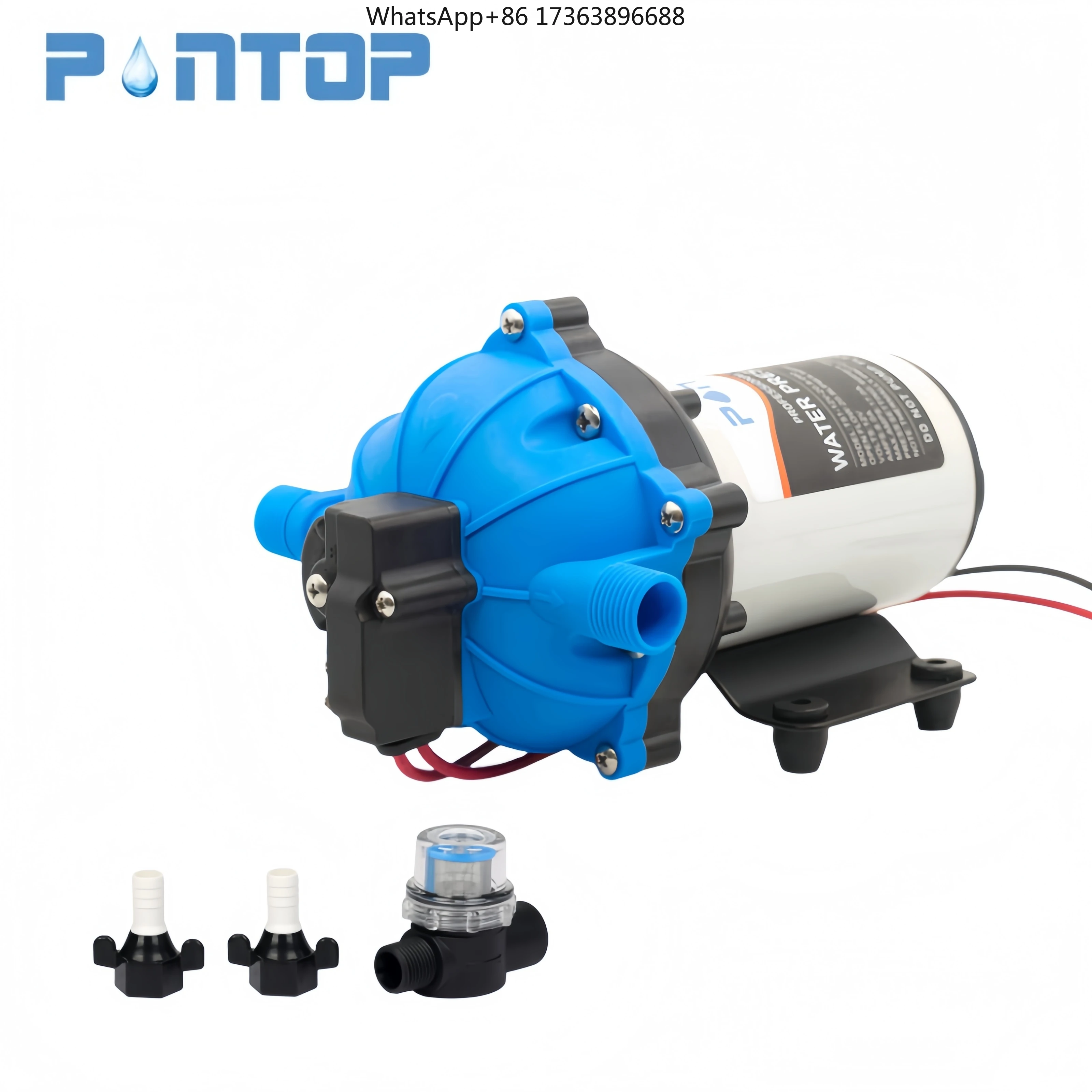 

Насос для чистой воды 12В DC для автодомов, 5.5GPM, 60PSI, пятикамерный самовсасывающий диафрагменный насос