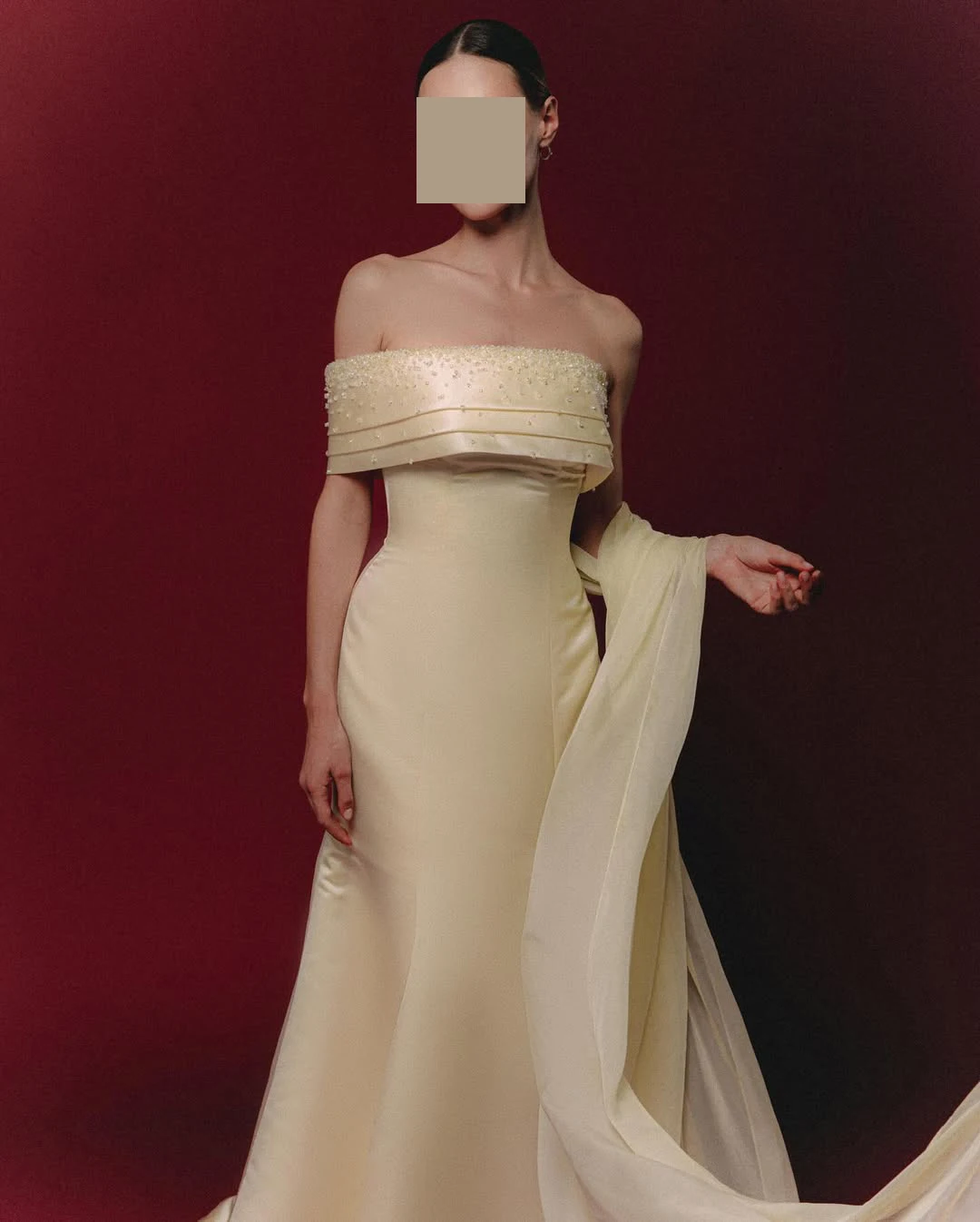 Op maat gemaakte elegante luxe avondjurken Kralen Satijn Trompet Gala Strapless Vloerlengte Jurken voor speciale gelegenheden