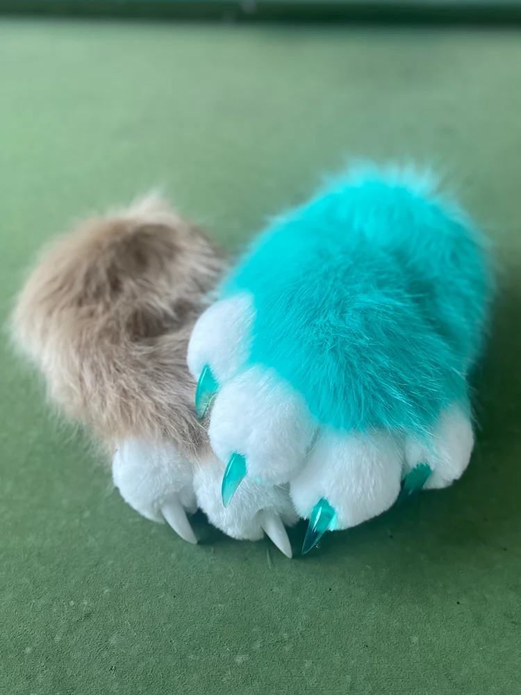 Fursuit Pelzige Fandom Handschuhe Hand Abdeckung Katze Klaue Zhizhi Squeak Beast Cosplay Kostüm Zubehör Nach Maß