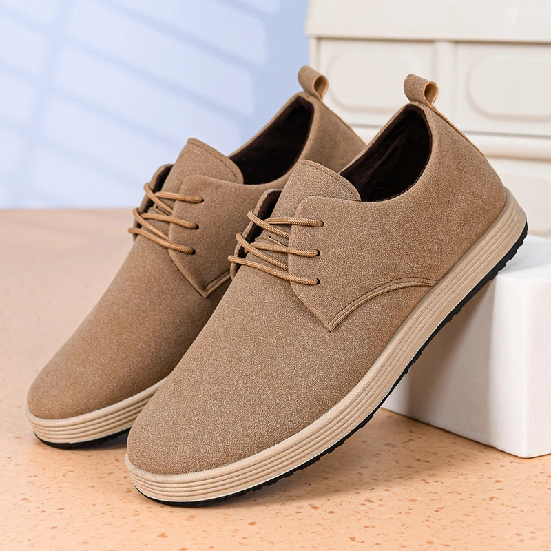 

2026 Men's Spring and Autumn New Lace up Casual Shoes British Retro Leather Shoes Board Shoes Outdoor Sports Shoes