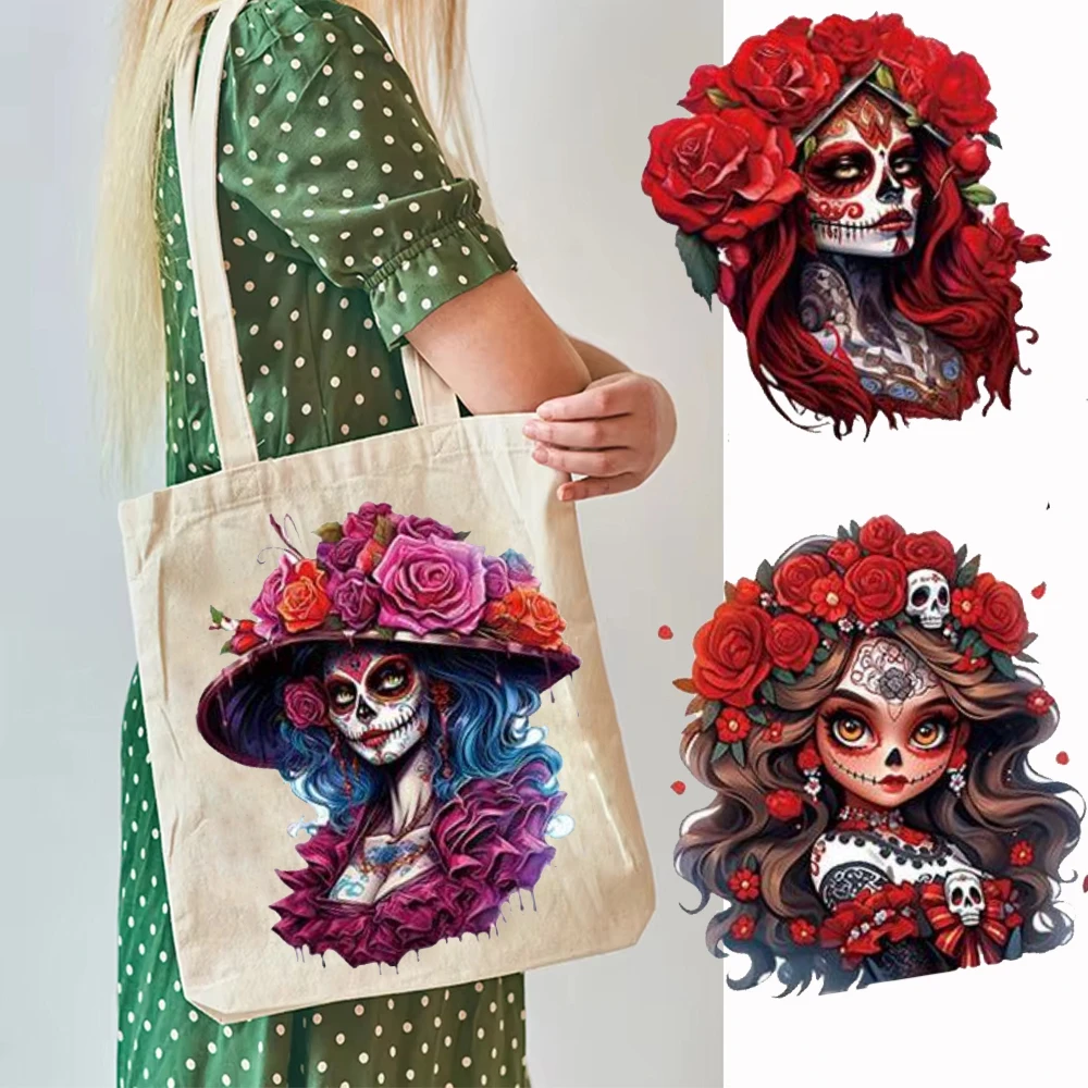 Halloween Personalized Witch Handbag Tote Bag for Women Red Christmas Tote Bags Large Capacity Casual Shoulder Handbags