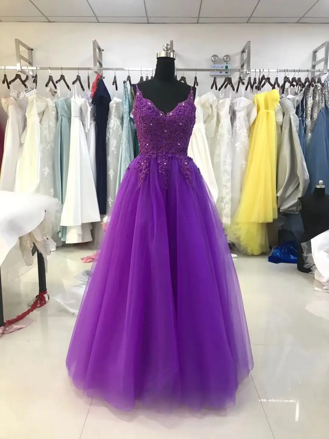 BEPEITHY Customized A-Line Long Evening Dresses For Women 2023 Elegant Sexy Deep V Neck Prom Dress Spaghetti Straps Party Gowns