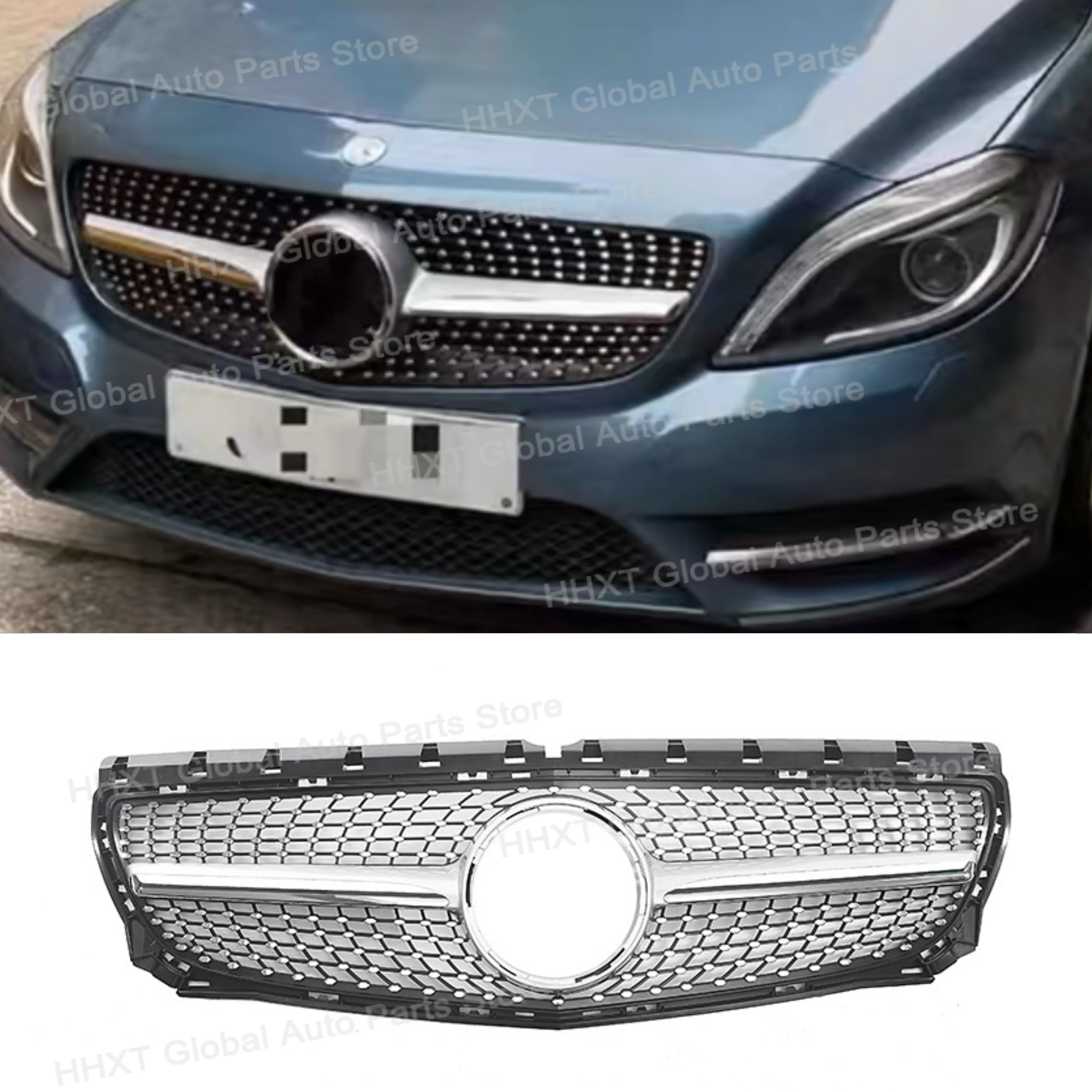 

Front Bumper Grille Hood Tuning Racing Grill For Mercedes-Benz B Class W246 B180 B200 B250 B220 2012 2013 2014 ABS Grills