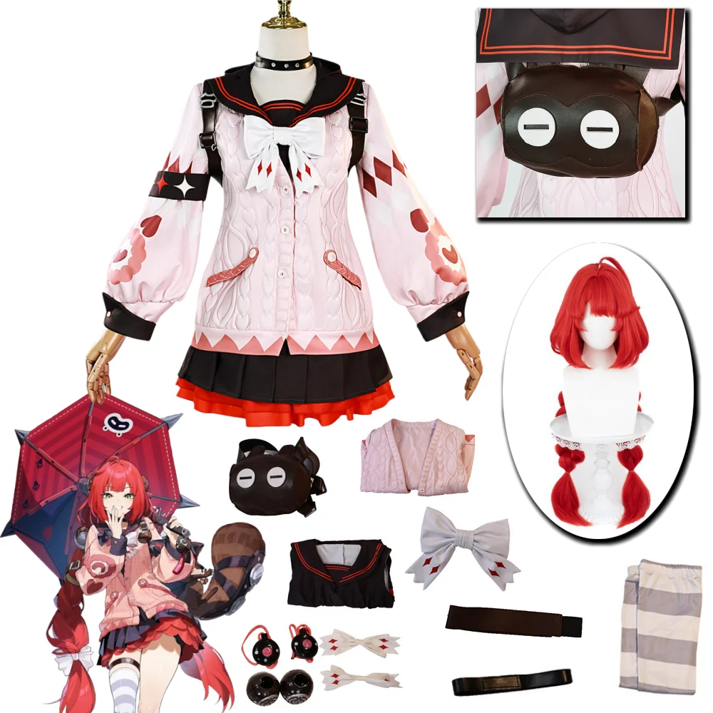 

Ukinami Yuzuha Cosplay Costume Zenless Zone Zero Costume ZZZ Uniform Ukinami Yuzuha Costumes Masquerade Women Costume and Wig