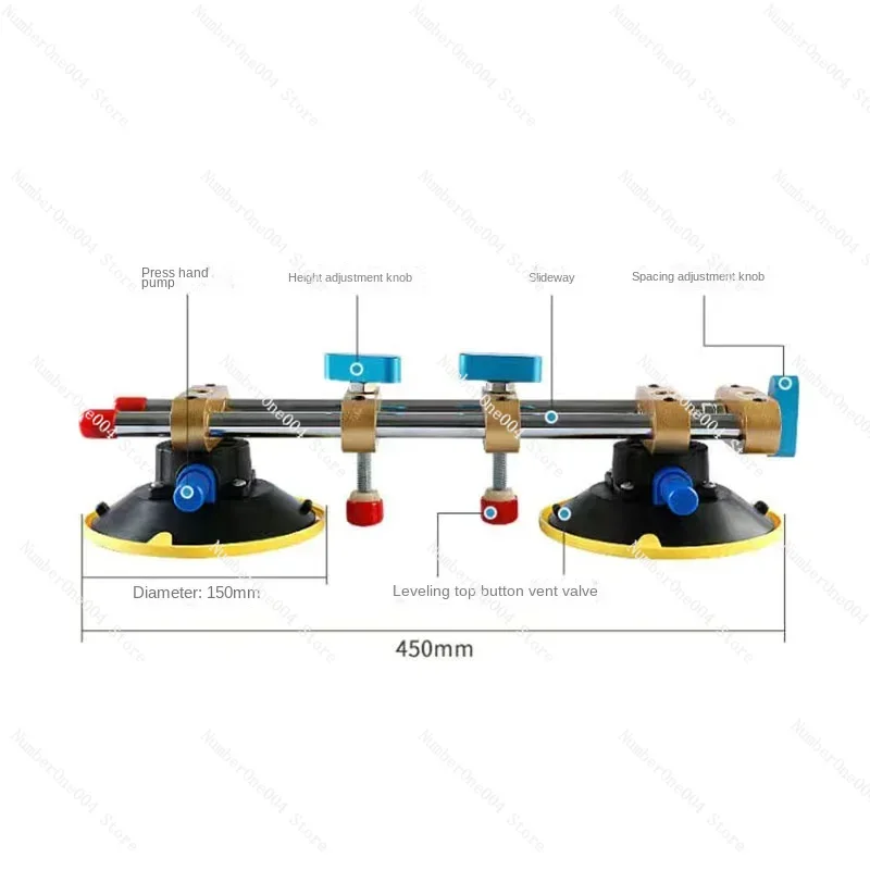 150MM Manual Seamless Stone Seam Setter Marble Stone Seamless Splicing Vacuum Suction Cup Tile Installation Leveling Splicer NEW