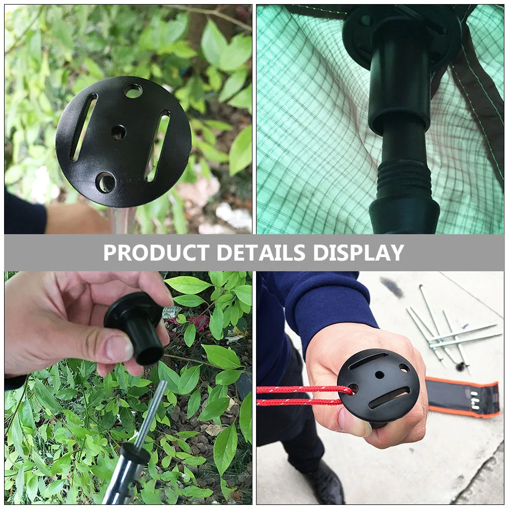 

10pcs Tent Plug Covers Black Canopy Pole Terminal Protector Outdoor Awning Accessories Lightweight Durable Easy Install