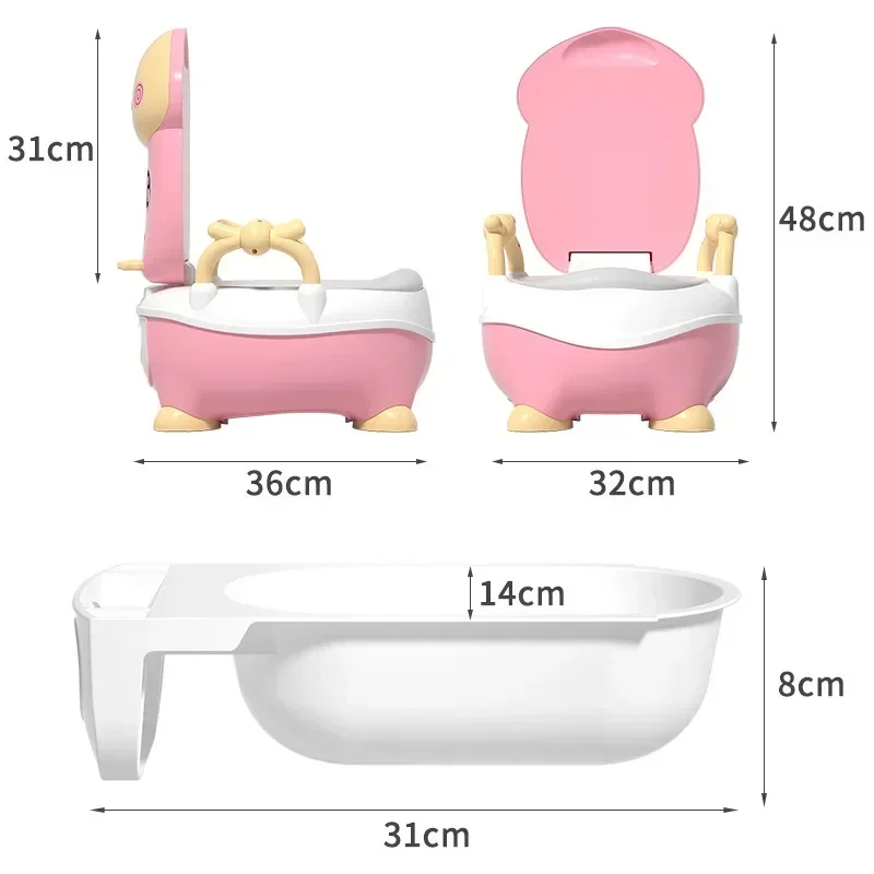 Children\'s Toilet Seat Boy and Girl Cow Toilet Household Baby Large Bedpan Urine Bucket Urine Basin Urinal Cow Toilet Seat Stool